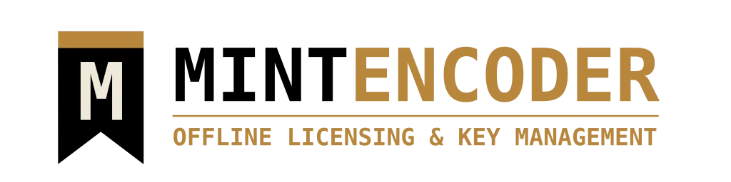 MintEncoder offline licensing and key management platform.