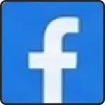 Facebook profile link icon.